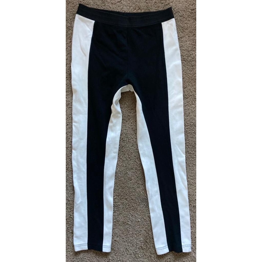 Copy BCBGMAXAZRIA Drawstring Leggings Women Size S Color Black/White Pullover